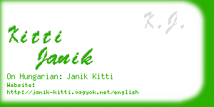 kitti janik business card